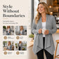 🧶Women's Casual Draped Open Front Cardigan – Cosy, Flattering & Effortlessly Chic