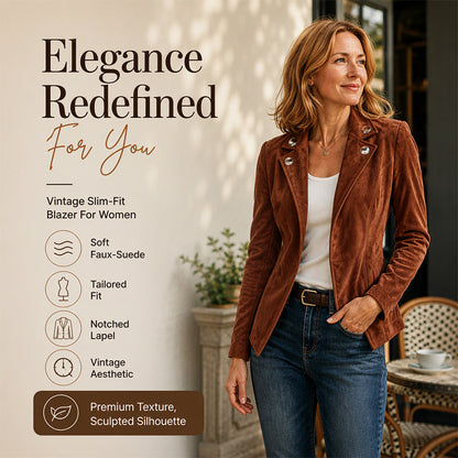 🍂✨ Women's Chic Lapel Slim Fit Jacket – Chic, Flattering & Effortlessly Elegant