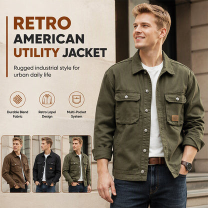🍂✨Men's Classic  Loose Fit Cargo Jacket – Rugged, Comfortable & Effortlessly Stylish