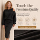 👗 ✨ Women's Slanted Shoulder Sweatshirt & Sleeveless Dress Set
