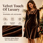 👗 ✨Women's Criss-Cross V-Neck Velvet Midi Dress – Elegant, Flattering & Effortlessly Chic
