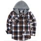 🧢Men's Plaid Flannel Hooded Shirt Jacket – Warm, Comfortable & Effortlessly Stylish