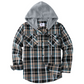 🧢Men's Plaid Flannel Hooded Shirt Jacket – Warm, Comfortable & Effortlessly Stylish
