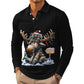 🍂🦌Men's Moose Print Long Sleeve Collared Top – Casual, Comfortable & Effortlessly Stylish