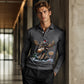 🍂🦌Men's Moose Print Long Sleeve Collared Top – Casual, Comfortable & Effortlessly Stylish