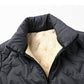 Men's Quilted Winter Jacket with Faux Fleece Lining ✨