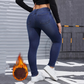 ❄️ Warm Denim Without the Bulk | Women's High-Stretch Plush-Lined Skinny Jeans