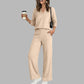 👖 LIMITED-TIME 55% OFF! ✨Women's Casual V-Neck Top & Wide-Leg Pants