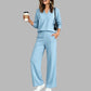 👖 LIMITED-TIME 55% OFF! ✨Women's Casual V-Neck Top & Wide-Leg Pants