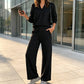 👖 LIMITED-TIME 55% OFF! ✨Women's Casual V-Neck Top & Wide-Leg Pants
