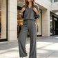 👖 LIMITED-TIME 55% OFF! ✨Women's Casual V-Neck Top & Wide-Leg Pants