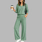 👖 LIMITED-TIME 55% OFF! ✨Women's Casual V-Neck Top & Wide-Leg Pants