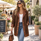 ⌛Limited-Time Offer🛍️Women's Lapel Plush Patchwork Jacket
