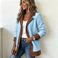 ⌛Limited-Time Offer🛍️Women's Lapel Plush Patchwork Jacket