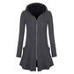 Women's Mid-Length Zip-Up Hooded Jacket