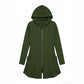 Women's Mid-Length Zip-Up Hooded Jacket
