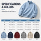👕 🧶 Men's Relaxed Half-Zip Waffle Texture Sweatshirt
