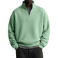 👕 🧶 Men's Relaxed Half-Zip Waffle Texture Sweatshirt