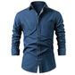 👔 ✨Men's Casual Long Sleeve Denim Shirt