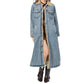 ⌛Limited-Time Offer 🛍️ Women's Warm Lined Long Denim Coat