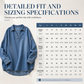 💙 Women's Casual Loose Denim V-Neck Pullover Shirt with Batwing Sleeves and Asymmetrical Hem