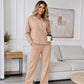 💫 Women's Half-Button Sweatshirt & Sweatpants Set