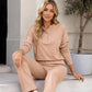 💫 Women's Half-Button Sweatshirt & Sweatpants Set