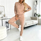 💫 Women's Half-Button Sweatshirt & Sweatpants Set