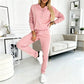 💫 Women's Half-Button Sweatshirt & Sweatpants Set