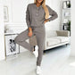 💫 Women's Half-Button Sweatshirt & Sweatpants Set
