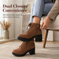 👢 Women's Chunky Heel Platform Ankle Boots