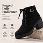 👢 Women's Chunky Heel Platform Ankle Boots