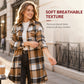 🎀 ✨Women's Casual Long Plaid Button Down Shacket