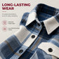 🎀 ✨Women's Casual Long Plaid Button Down Shacket