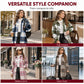 🎀 ✨Women's Casual Long Plaid Button Down Shacket