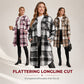 🎀 ✨Women's Casual Long Plaid Button Down Shacket