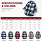🎀 ✨Women's Casual Long Plaid Button Down Shacket