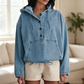 ⌛Limited-Time Offer💙 Women's Casual Button Up Denim Hoodie