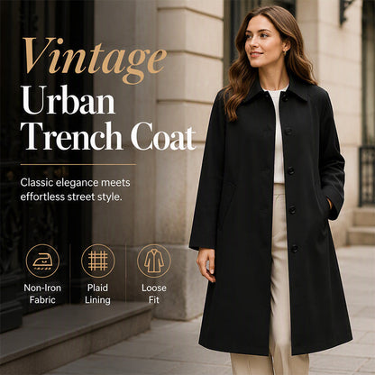 ⏰Last Day Sale 50% Off💃 Women's Single-Breasted Long Trench Coat