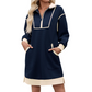 ⏰Last Day Sale 50% Off💃Women's Casual Half-Zip Sweatshirt Dress