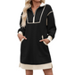 ⏰Last Day Sale 50% Off💃Women's Casual Half-Zip Sweatshirt Dress
