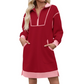 ⏰Last Day Sale 50% Off💃Women's Casual Half-Zip Sweatshirt Dress