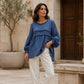 ⏰Last Day Sale 50% Off💃 Women's Loose Fit Fringe Trim Top