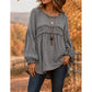 ⏰Last Day Sale 50% Off💃 Women's Loose Fit Fringe Trim Top