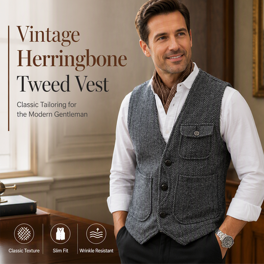 ⌛Limited-Time Offer🛍️ Men's Casual Vintage V-Neck Waistcoat