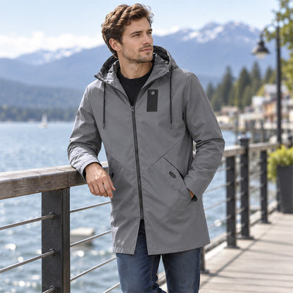 ⌛Limited-Time Offer🛍️Men's Mid-Length Hooded Windbreaker Trench