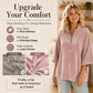 🌸 Women's 3/4 Sleeve Half-Zip Velvet Top
