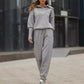 🤎 Women's Casual Sporty 2-Piece Set - Half-Zipper Lapel Top & Matching Jogger
