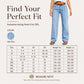 ⌛Limited-Time Offer-Women's Stretchy Wide-Leg Jeans with Raw Trim