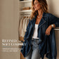 💙 LIMITED-TIME 50% OFF! ✨Women's Open Front Denim Trench Jacket